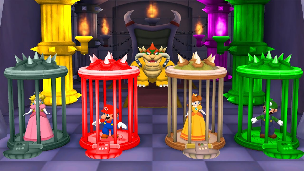 【マリオパーティ5】ミニゲーム *ピーチ vs デイジー vs マリオ vs ルイージ (マスターCPU)#marioparty5 #mario #luigi #peach