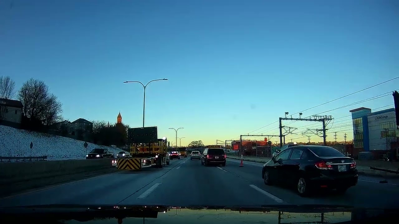 Road Work on Route 10 in Providence, Rhode Island