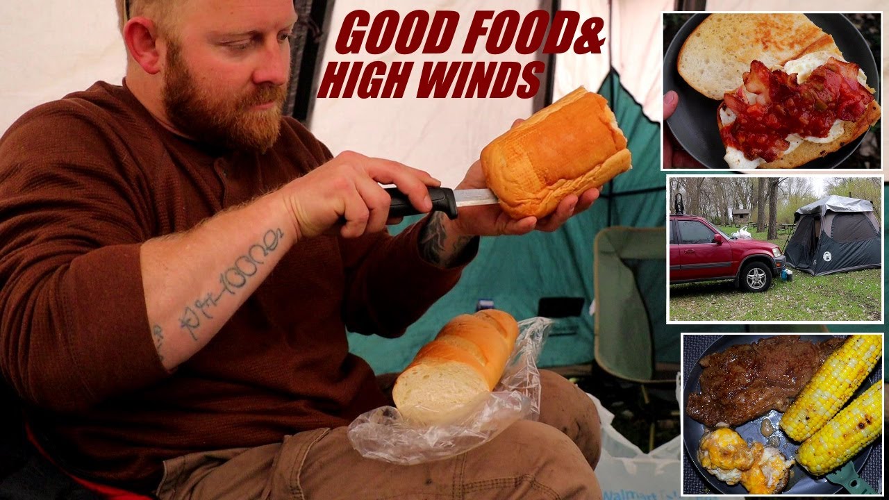 COLD HIGH WINDS CAMPGROUND CAMPING GOOD FOOD GOOD TIMES