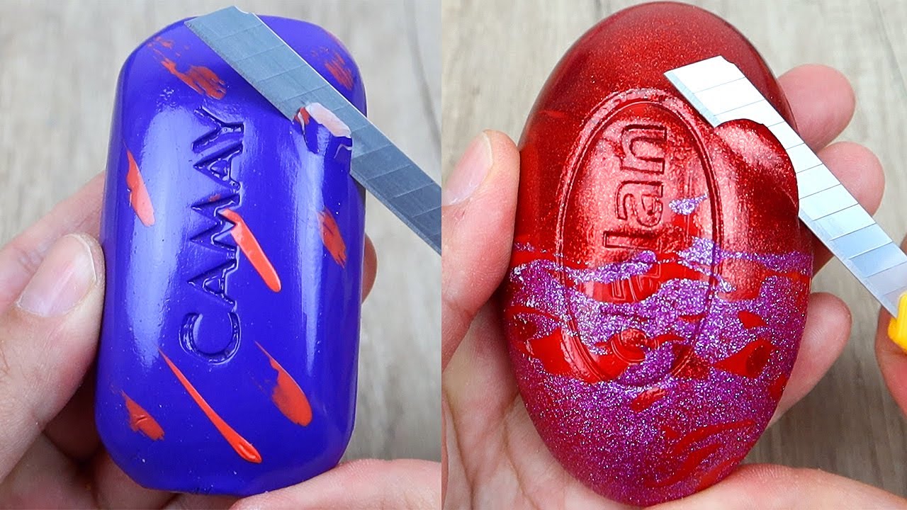 Relaxing Soap Cutting ASMR. Satisfying Soap and lipstick cutting. Corte de jabón - 956