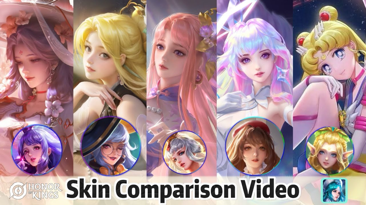 Zhaojun｜Skin Comparison Video｜Vídeo de comparação de skin｜Honor of Kings