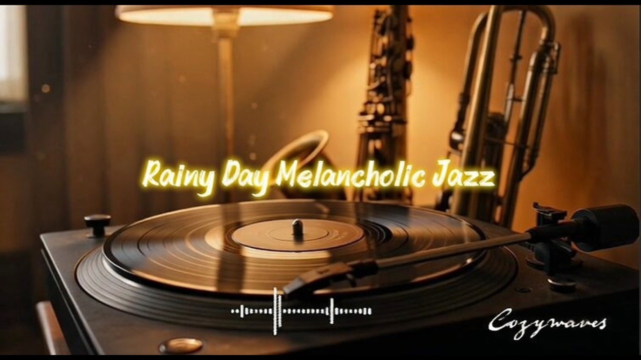 Cozy Rainy Jazz Playlist | Melancholic Smooth Jazz with Gentle Rain