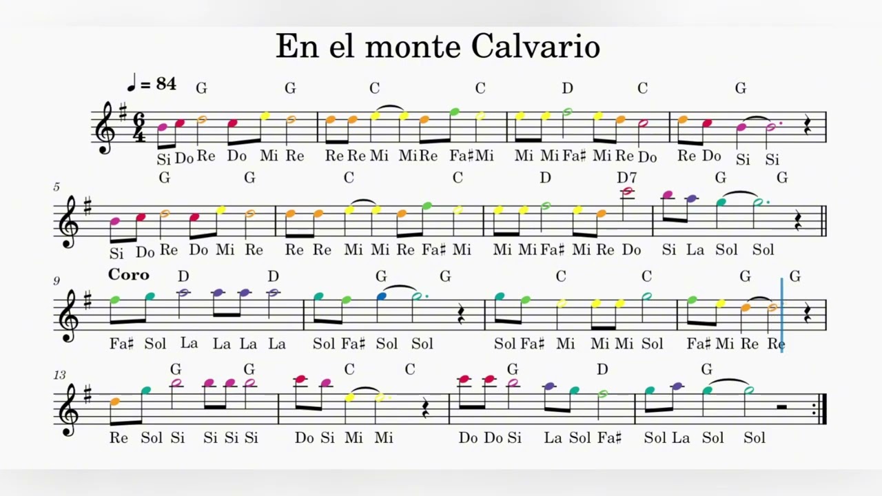 En el monte Calvario Facil Tono G/ La hermosa vision de la cruz #education#bautista