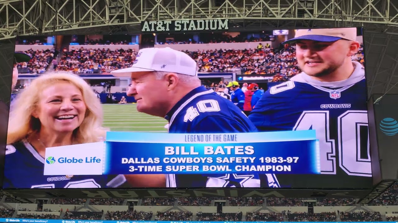 Dallas Cowboys чтят память Билла Бейтса, легенды игры, 05.01.25 против Washington Commanders