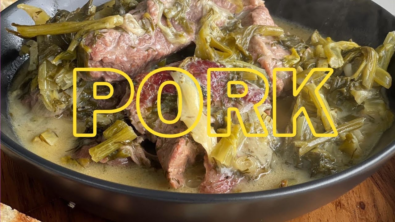 HOW TO MAKE PORK WITH LEEK & CELERY | @therealgreekchef