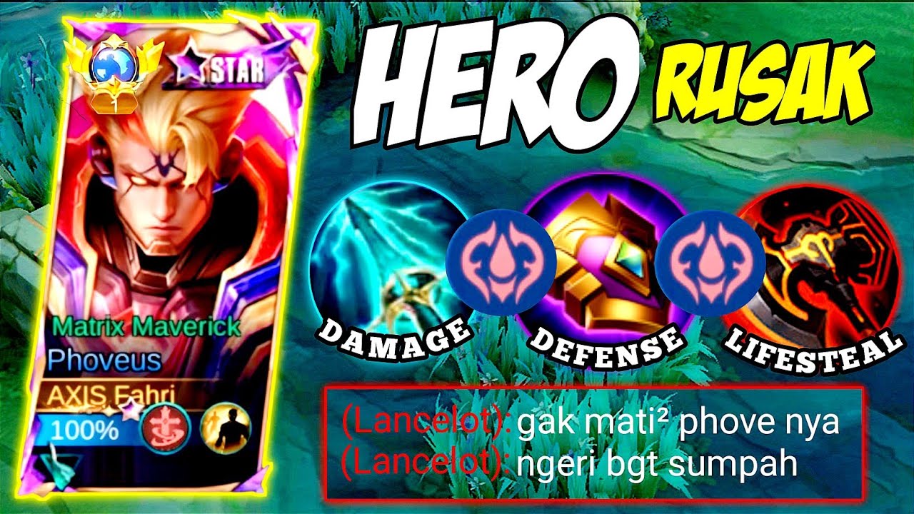 PHOVEUS COUNTER HERO META! KEBAL KEROYOK KERAS  KAYA BATU😱 BUILD PHOVEUS TERSAKIT DAN TERKUAT 2025