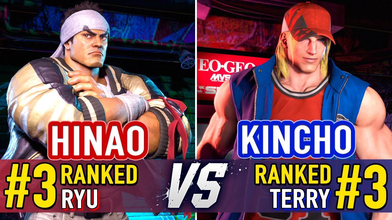 SF6 🤜 Hinao (#3 Ranked Ryu) vs Kincho (#3 Ranked Terry) 🤛 SF6 High Level Gameplay