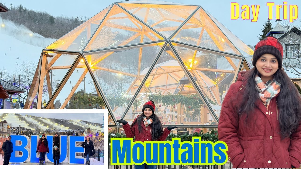 Blue Mountains Winter Day Trip from Toronto ❄️ | Blue Mountain Village, Skiing & Magical Decorations