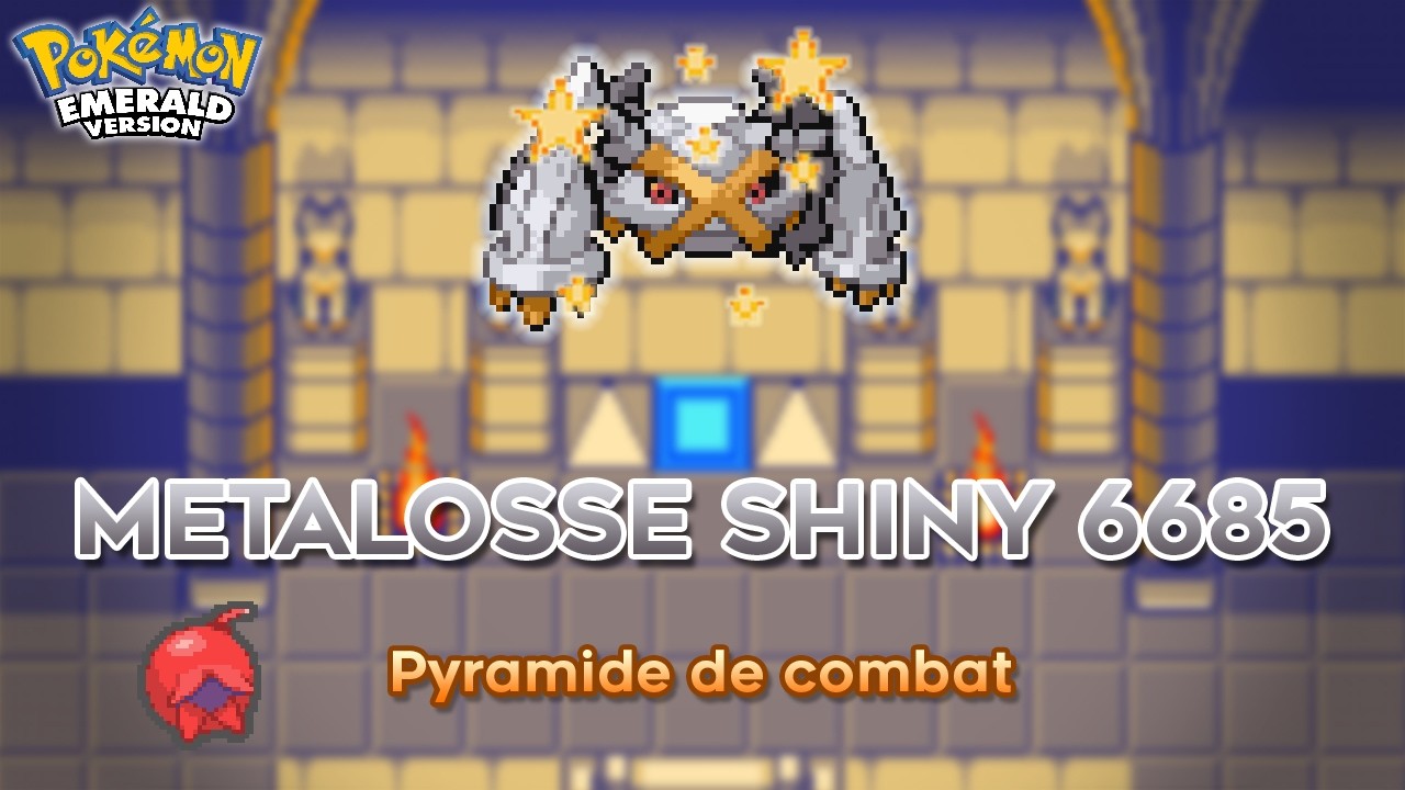 Métalosse shiny à la pyramide de combat sur Émeraude