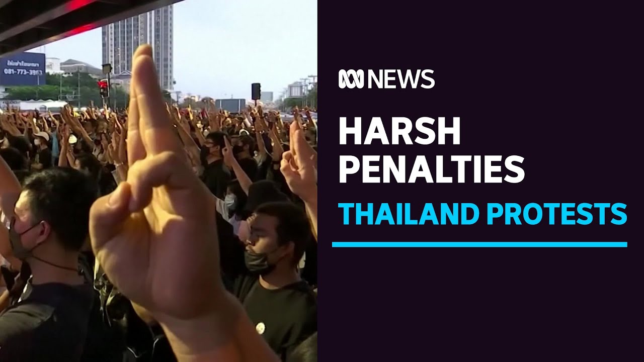 Thailand's protest leaders face lengthy prison sentences for allegedly insulting the King | ABC News