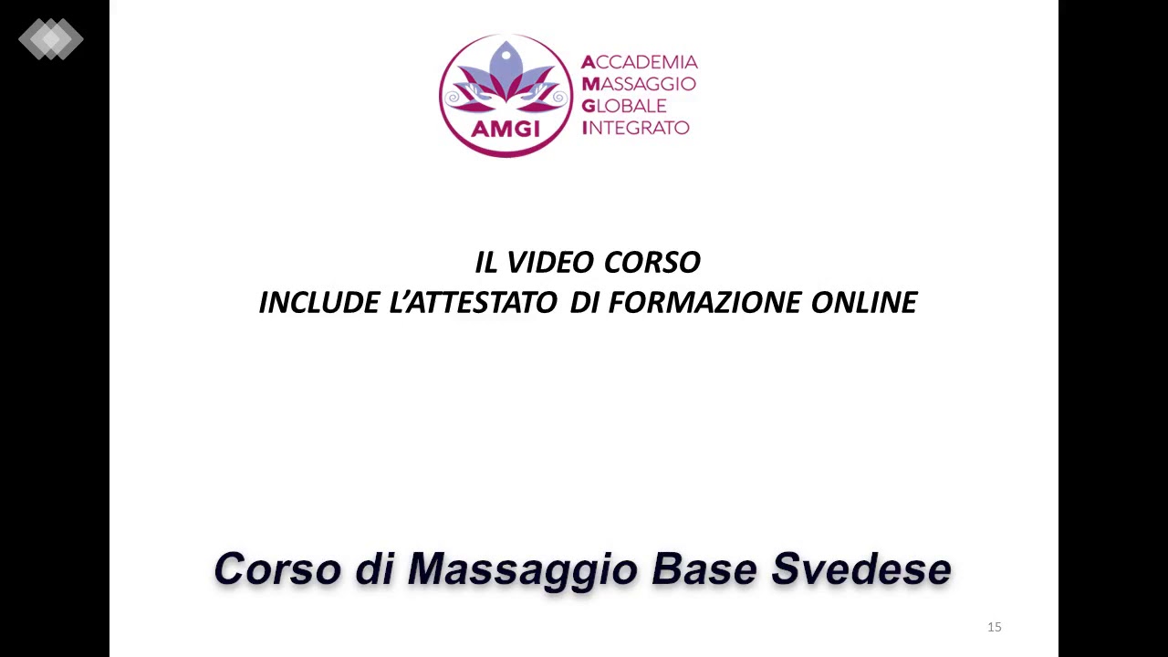ACorso di Massaggio Classico Base Svedese | Metodo AMGI
