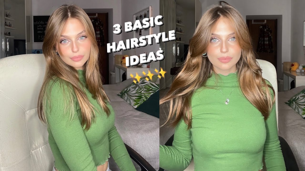 3 Basic Hairstyles veloci e semplici per persone pigre 🦒🤍✨