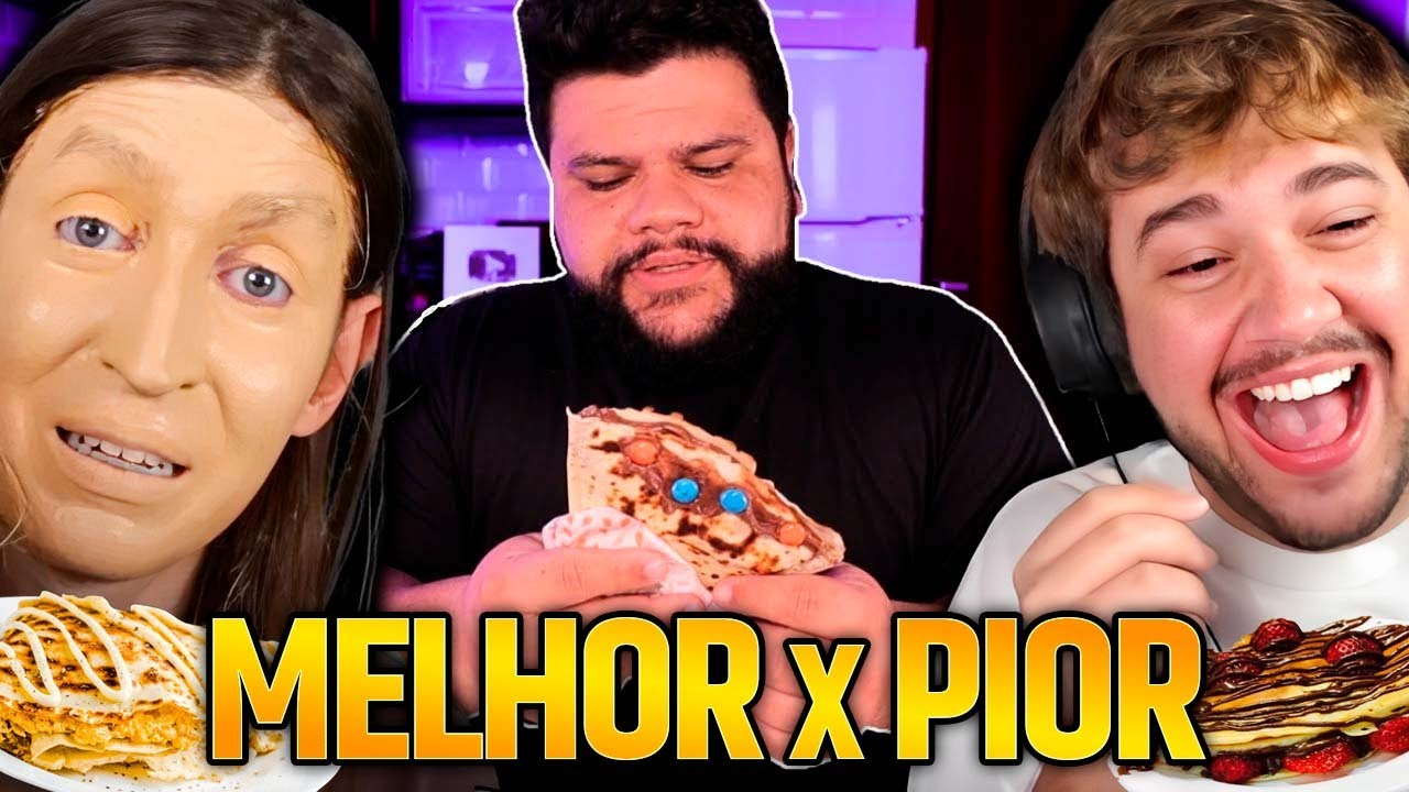 BRINO E FELCA REAGE: Crepe Francês Melhor vs Pior Avaliado - Brino Ft. @felcaseita
