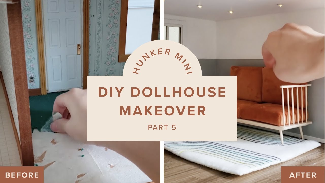 Dollhouse Makeover: Living Room Transformation, Part 5/14