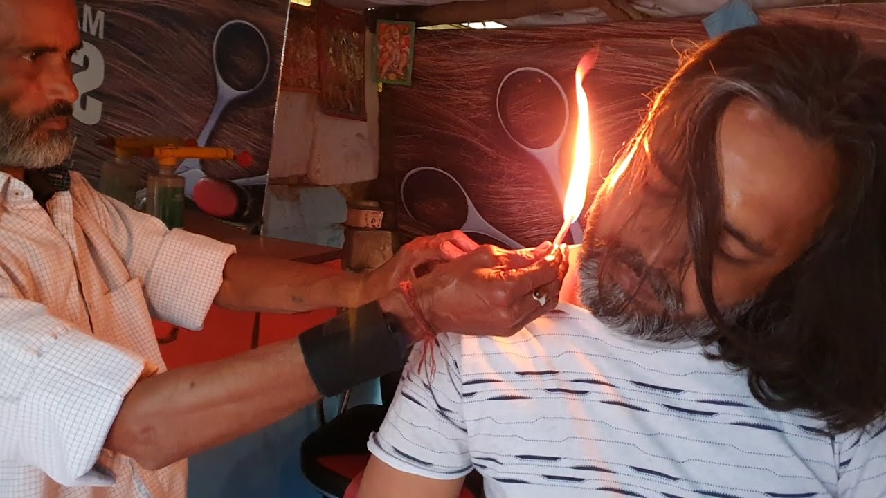 Manoj Master Relaxing Fire Head Massage | Indian Massage
