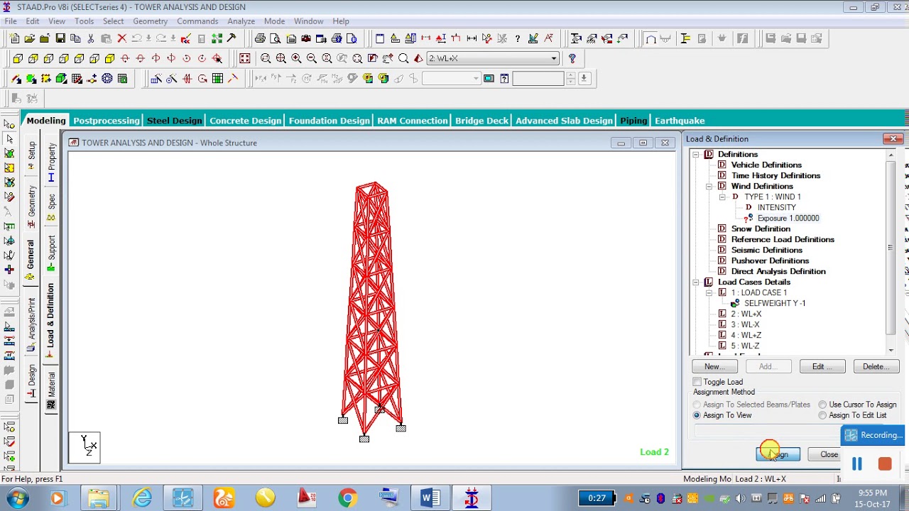 TOWER ANALYSIS AND DESIGN SIMPLE