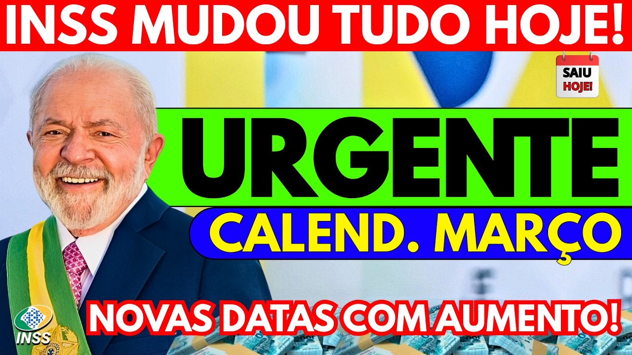 URGENTE: INSS ANTECIPA CALENDÁRIO de MARÇO 2026 com AUMENTO para APOSENTADOS INSS!