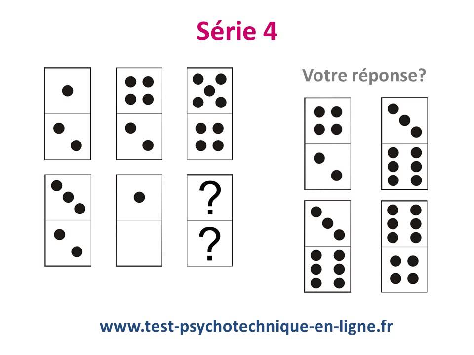 Test des dominos: test psychotechnique corrigé