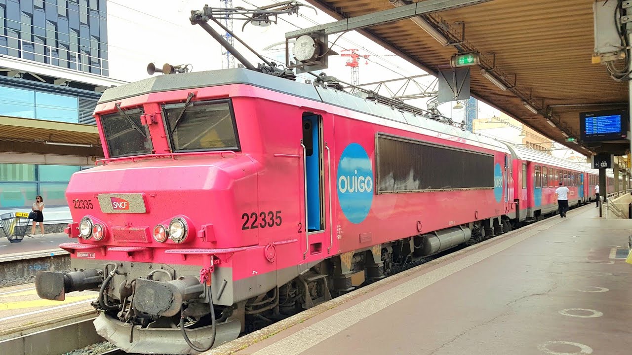 OUIGO Train Classique🚂BB 22200 +🚋Corail : Paris - Bercy➡️Lyon - Part-Dieu (ligne classique PLM)