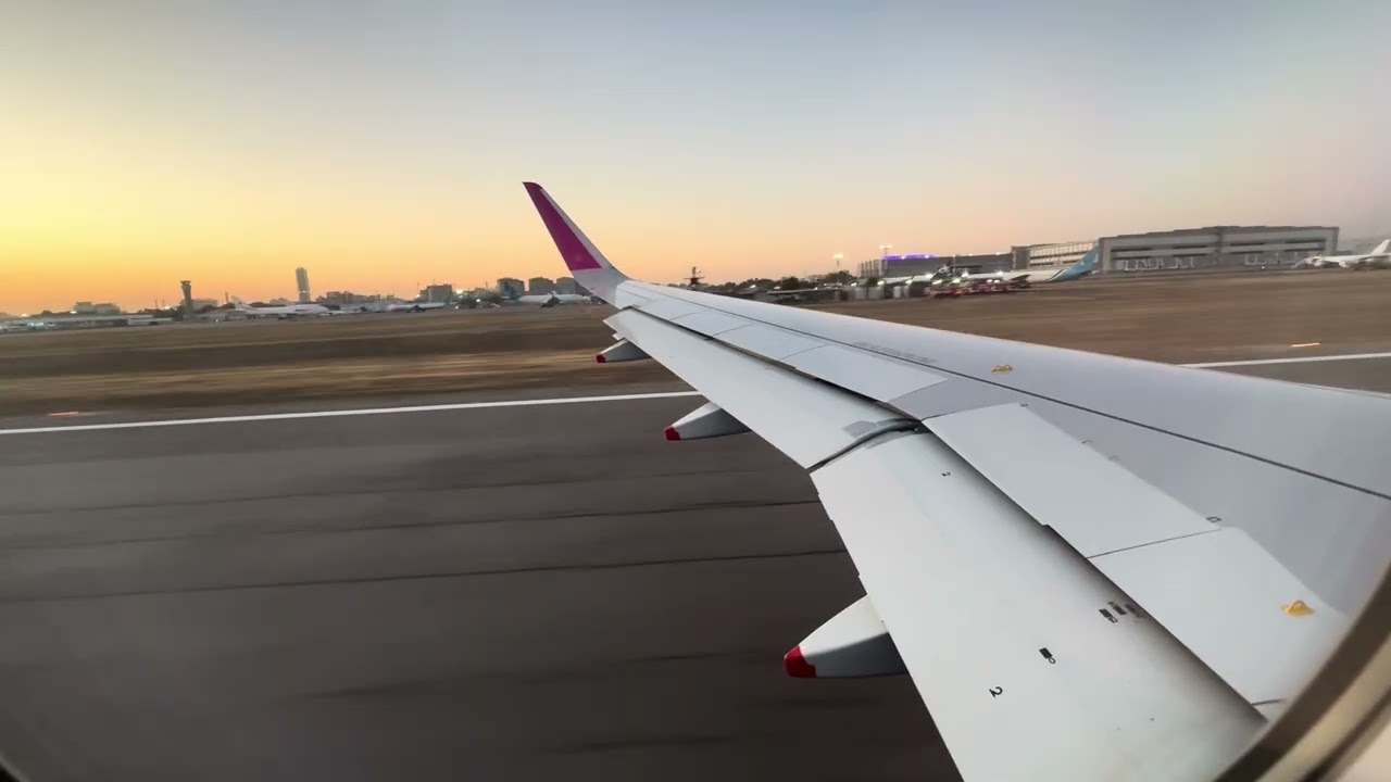 Centrum Air Airbus A320neo UK32074 takeoff Tashkent Airport
