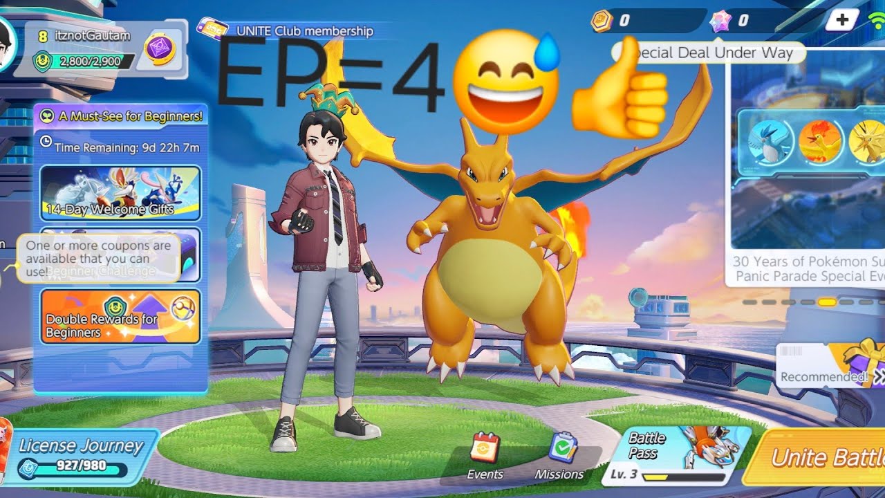 EP=4 3V3 Match in POKEMON UNITE✨️॥Fun Match 😅॥@itz_not_Gautam14 #gaming #viralvideo #winner #Pokemon