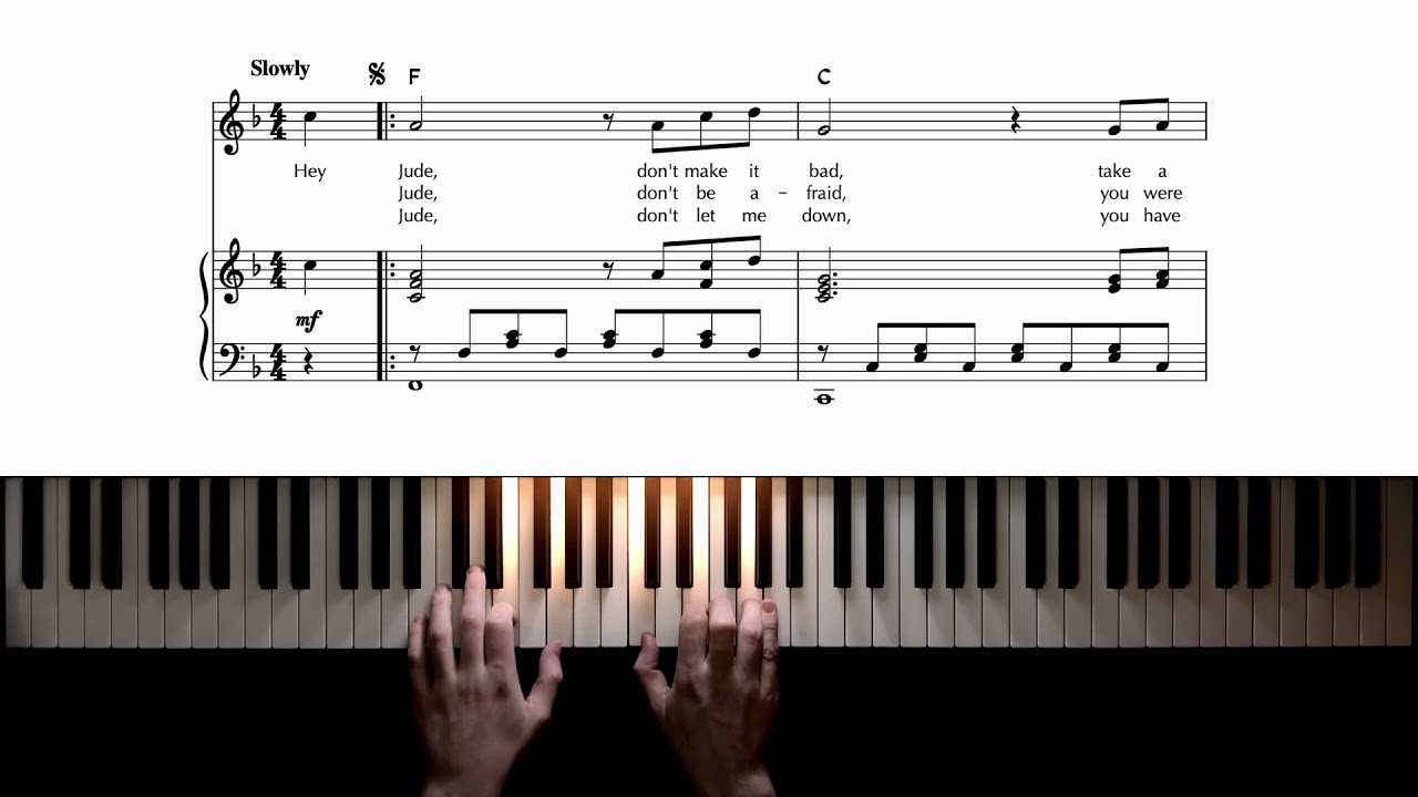 The Beatles − Hey Jude − Piano Cover + Sheet Music