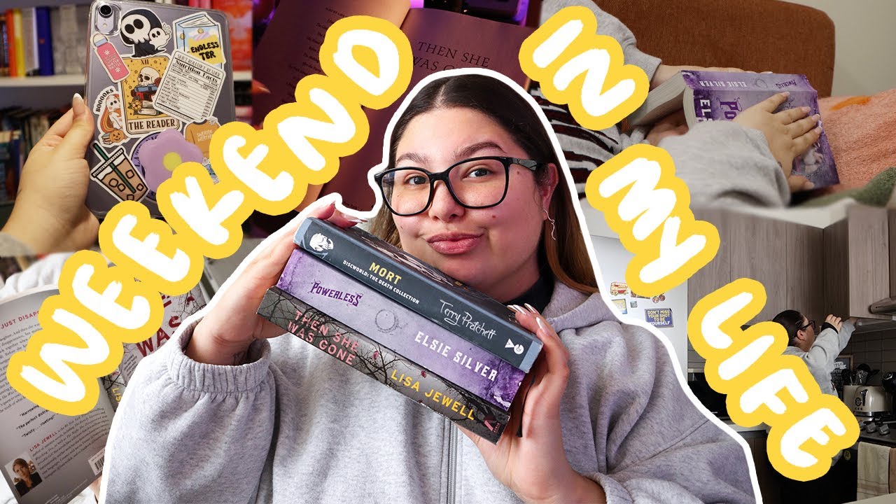 a weekend in my life ⛸️✨ reading powerless, at home productivity, a book unboxing and more!
