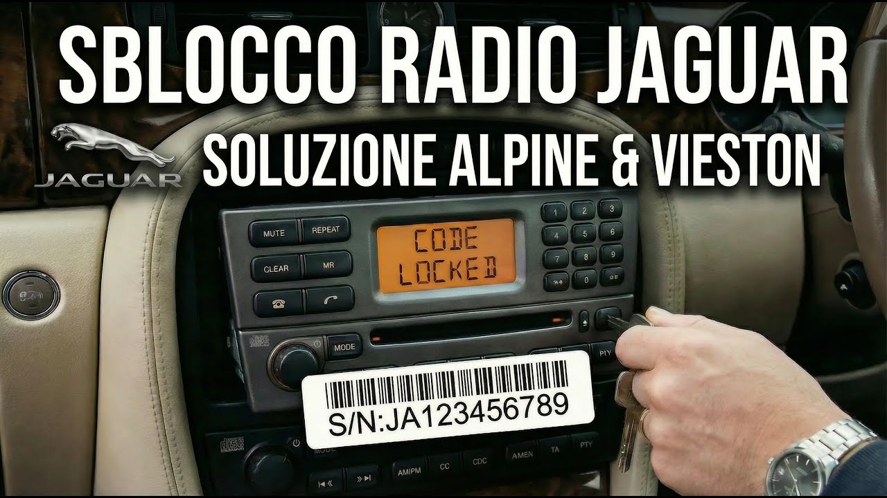 CODICE RADIO JAGUAR | Tutorial Sblocco Alpine e Vieston (Serie JA / M)