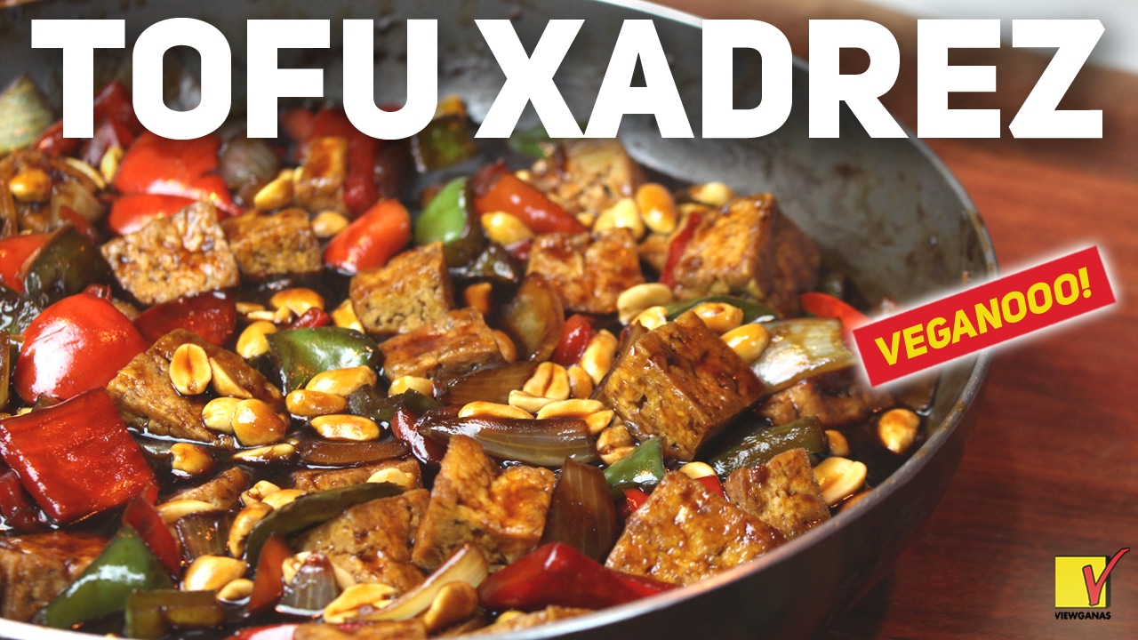 TOFU XADREZ | COMO FAZER FRANGO XADREZ VEGANO | VIEWGANAS