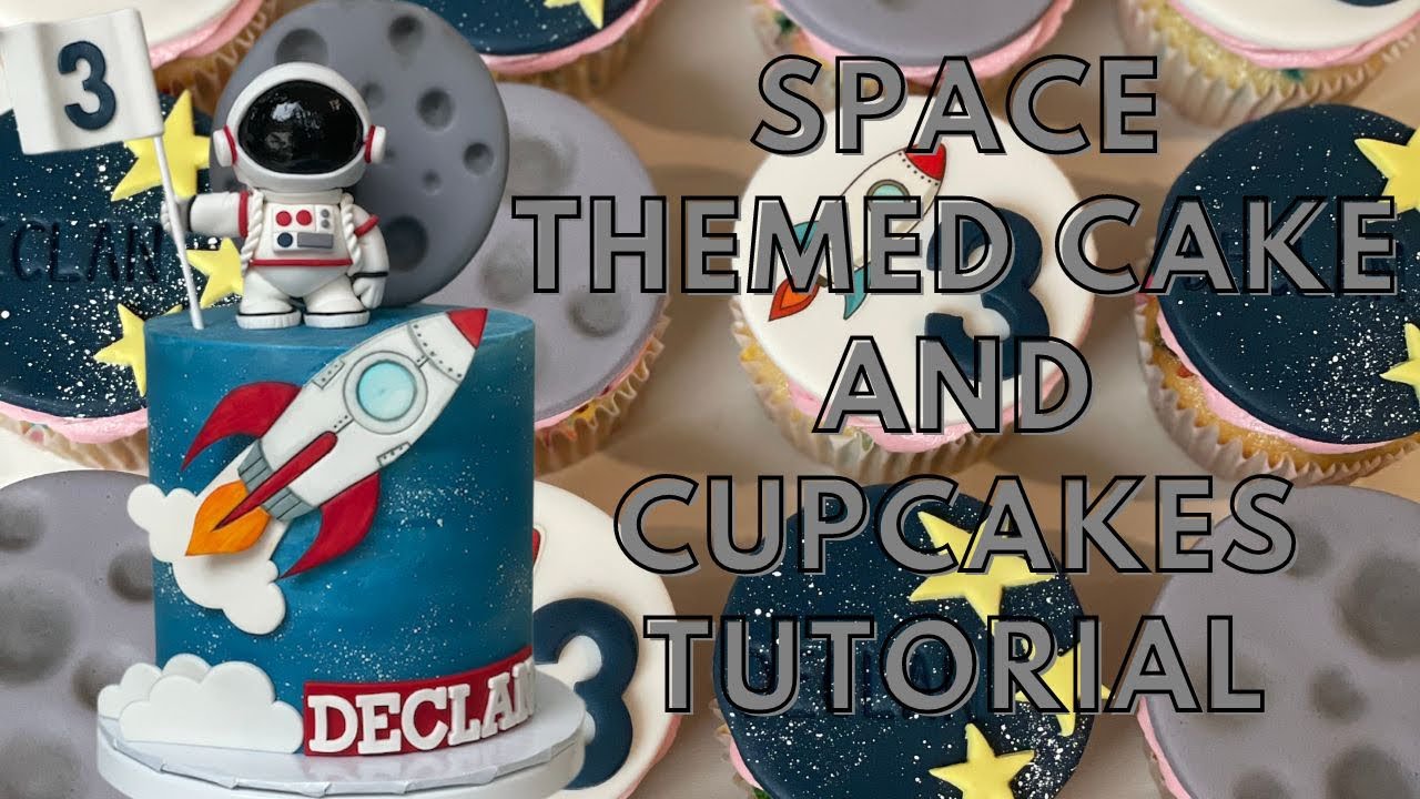 Space themed Cake and Cupcakes tutorial!