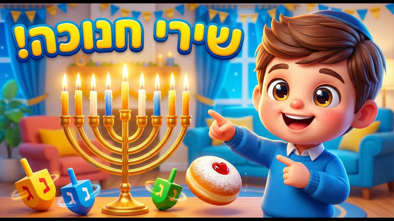 שירי חנוכה לילדים 🕎 מחרוזת חגיגית ושמחה! | מעוז צור, לכבוד החנוכה, הנרות הללו |Hebrew Hanukkah Songs