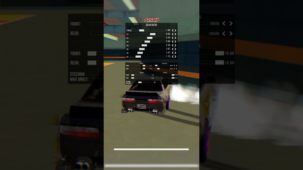 SMOOTH DRIFT SETTINGS 925HP S13 - CAR PARKING MULTIPLAYER #shorts