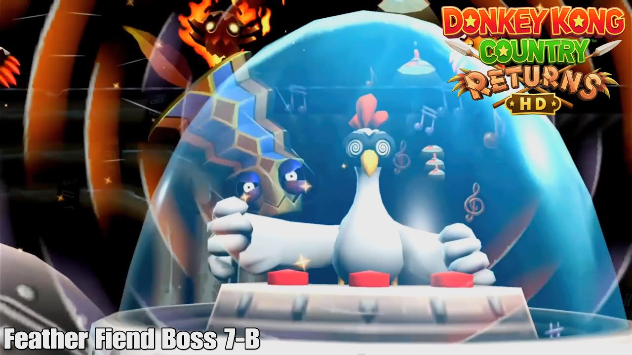 Donkey Kong Country Returns HD: Boss Fight Feather Fiend Level 7-B, Robot Chicken - Switch