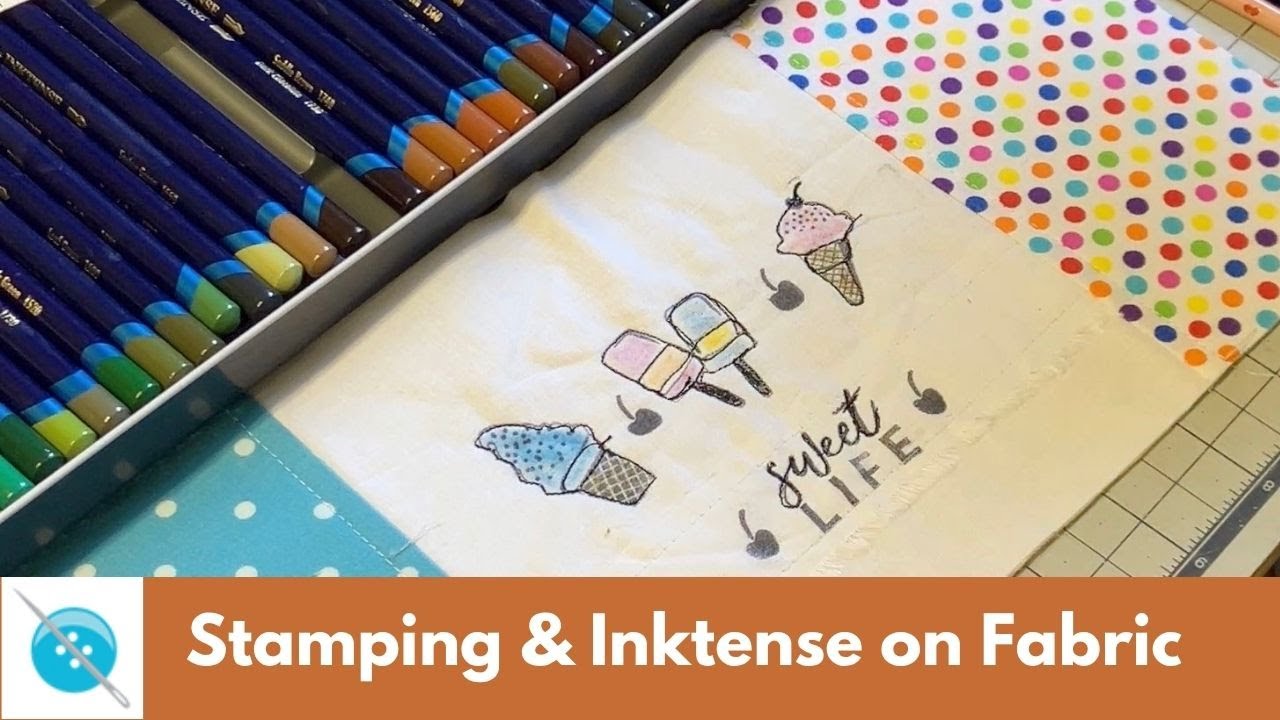 Art Play on Fabric, Stenciling and Coloring with Inktense Pencils