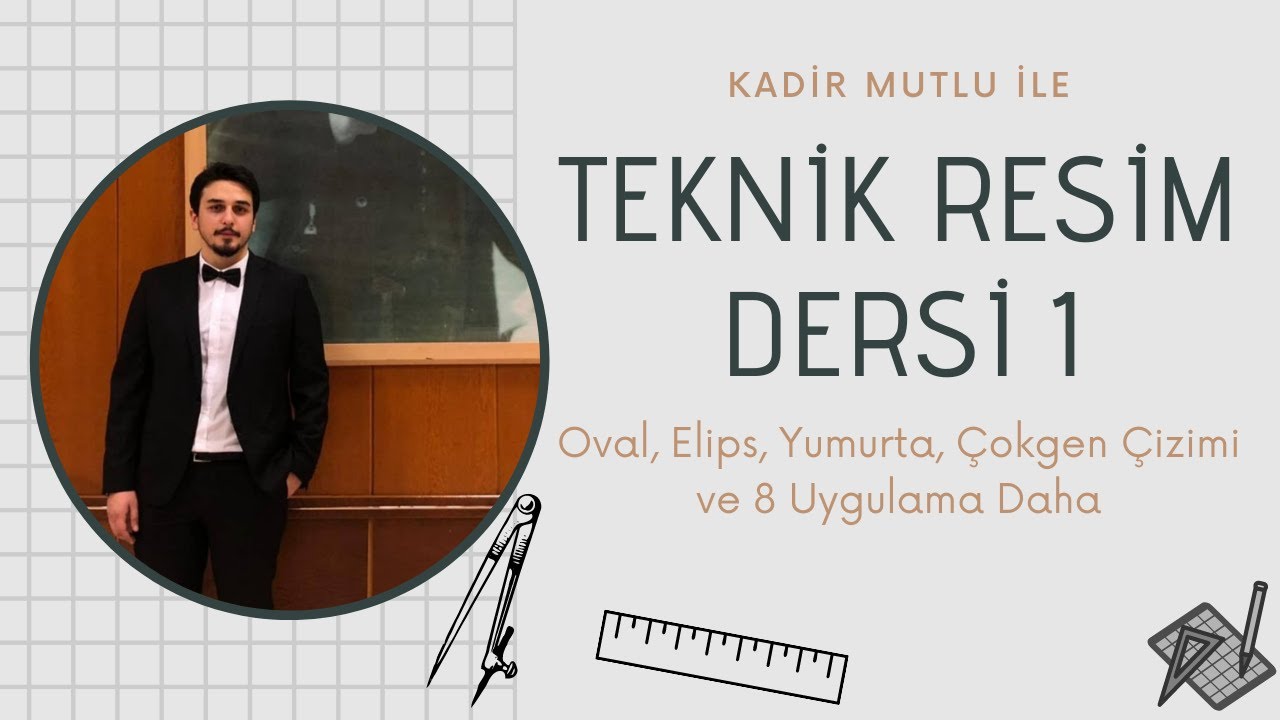 Teknik Resim Dersi 1 - Oval, Elips, Yumurta, Çokgen Çizimi ve 8 Uygulama