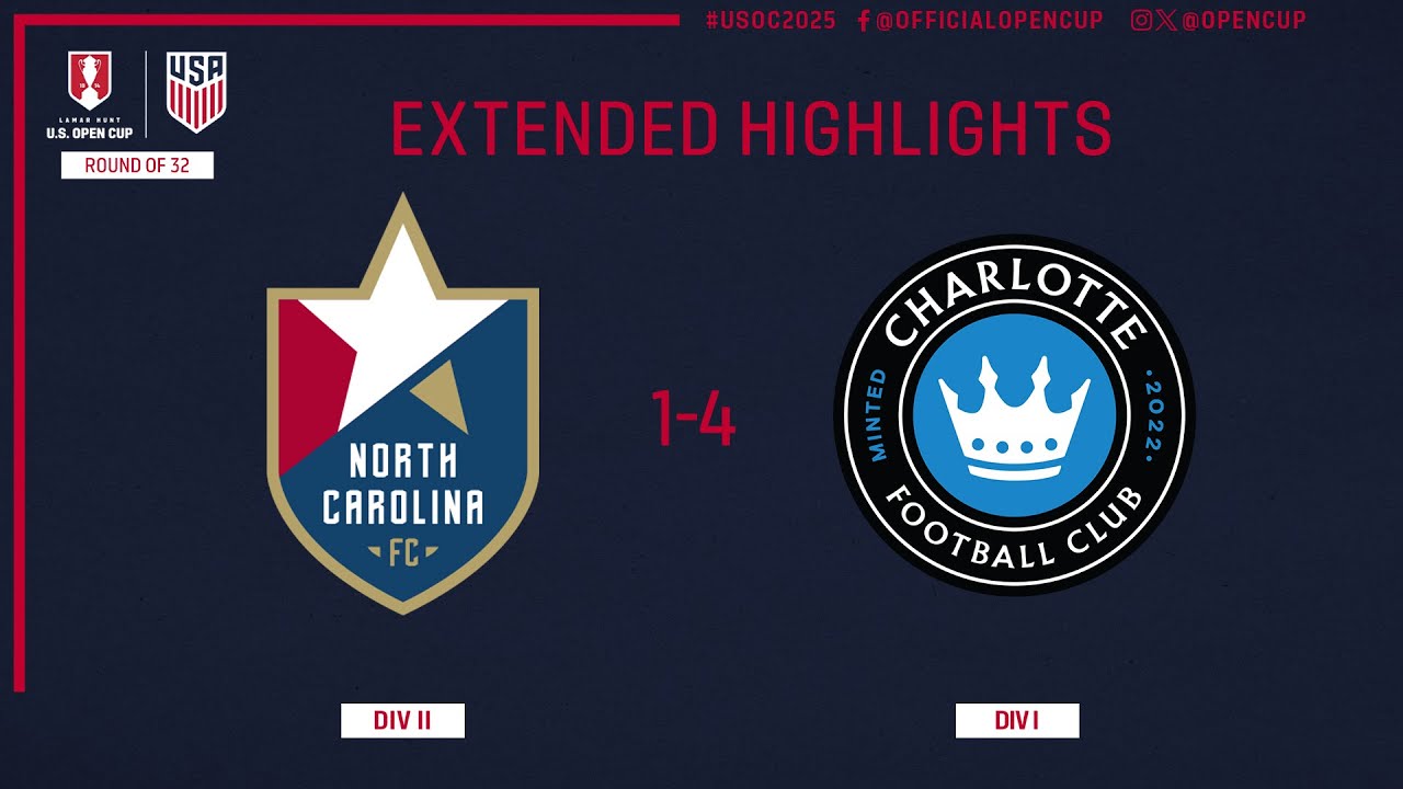 North Carolina FC vs. Charlotte FC EXTENDED HIGHLIGHTS | U.S. Open Cup Round of 32 | May 6, 2025