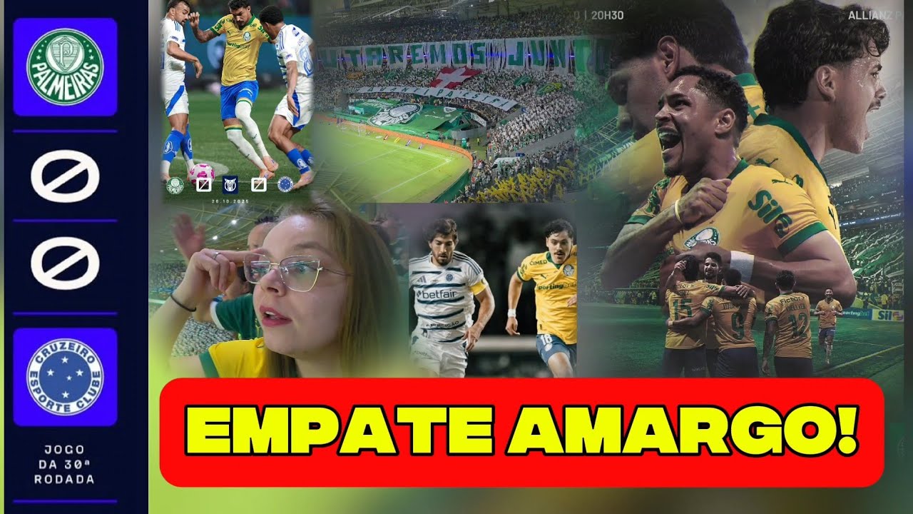 [DIRETO DO ALLIANZ] VERDÃO EMPATA CONTRA O CRUZEIRO 0x0 | EMPATE AMARGO