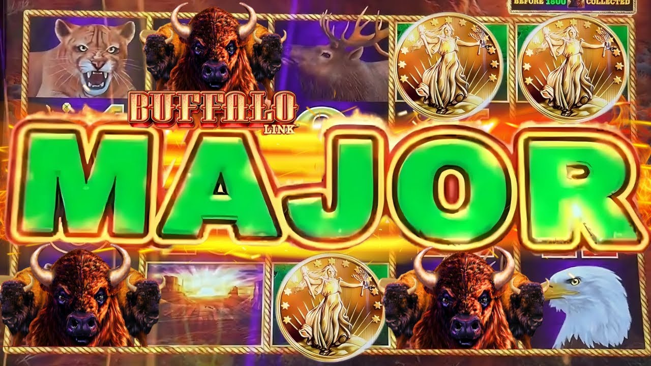 2 HUGE JACKPOTS On Buffalo Link Slot Machine Live Play at The Wynn Las Vegas