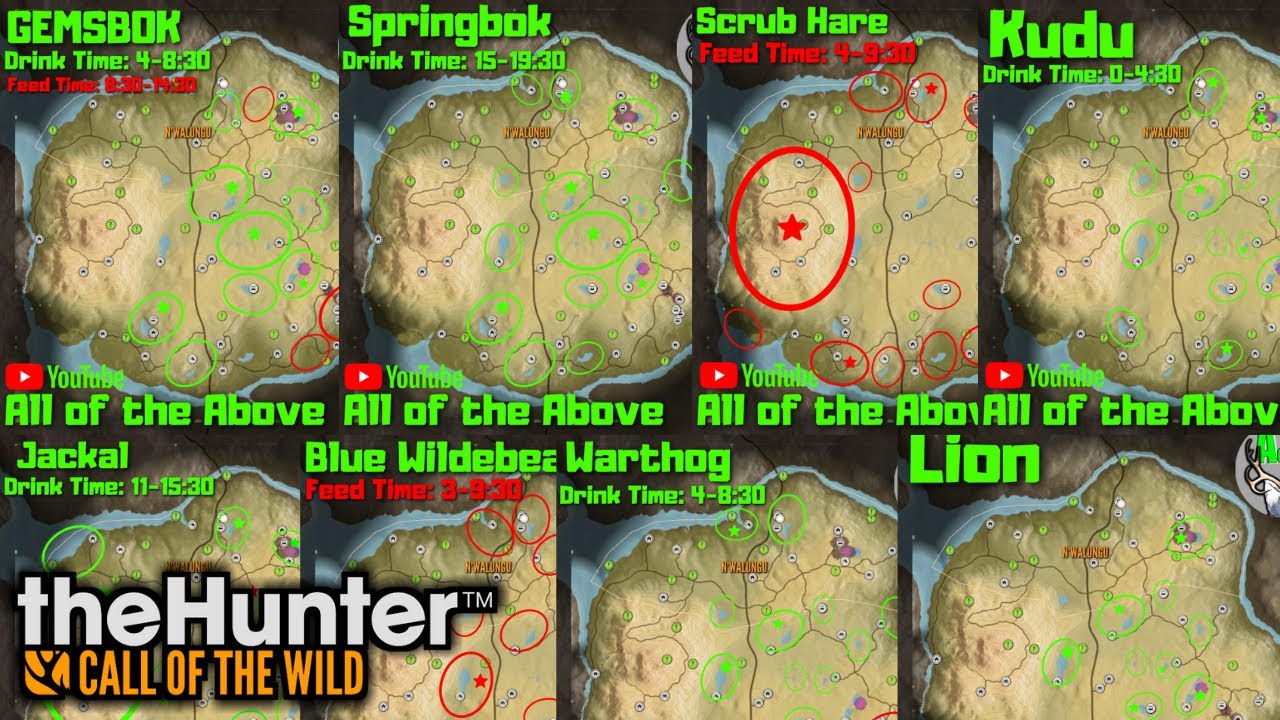 Vurhonga Savanna Diamond Hotspots and Map | theHunter Call of the Wild