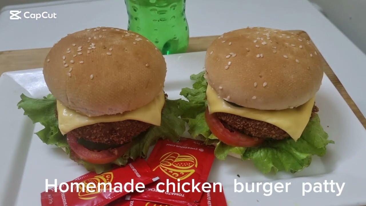 Homemade  chicken  patty burger By Appi's cuisine (special for ramzan)