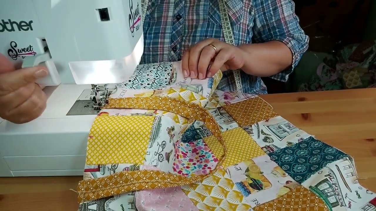 come usare ritagli di stoffa | borsa patchwork facile