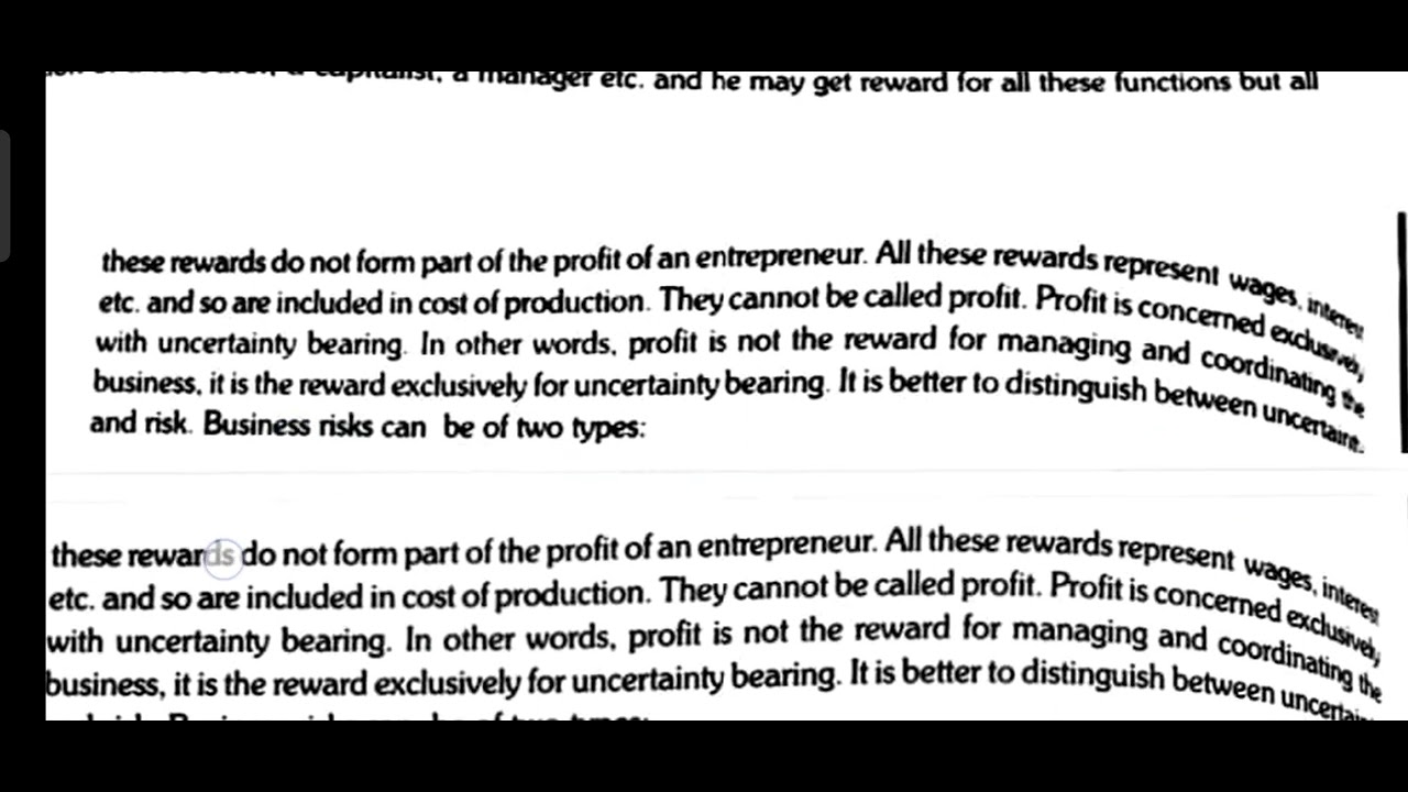 Uncertainty bearing theory of profit