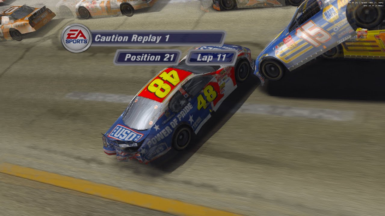 Break Checking Jimmie Johnson! | NASCAR Thunder 2004 | Greg Biffle