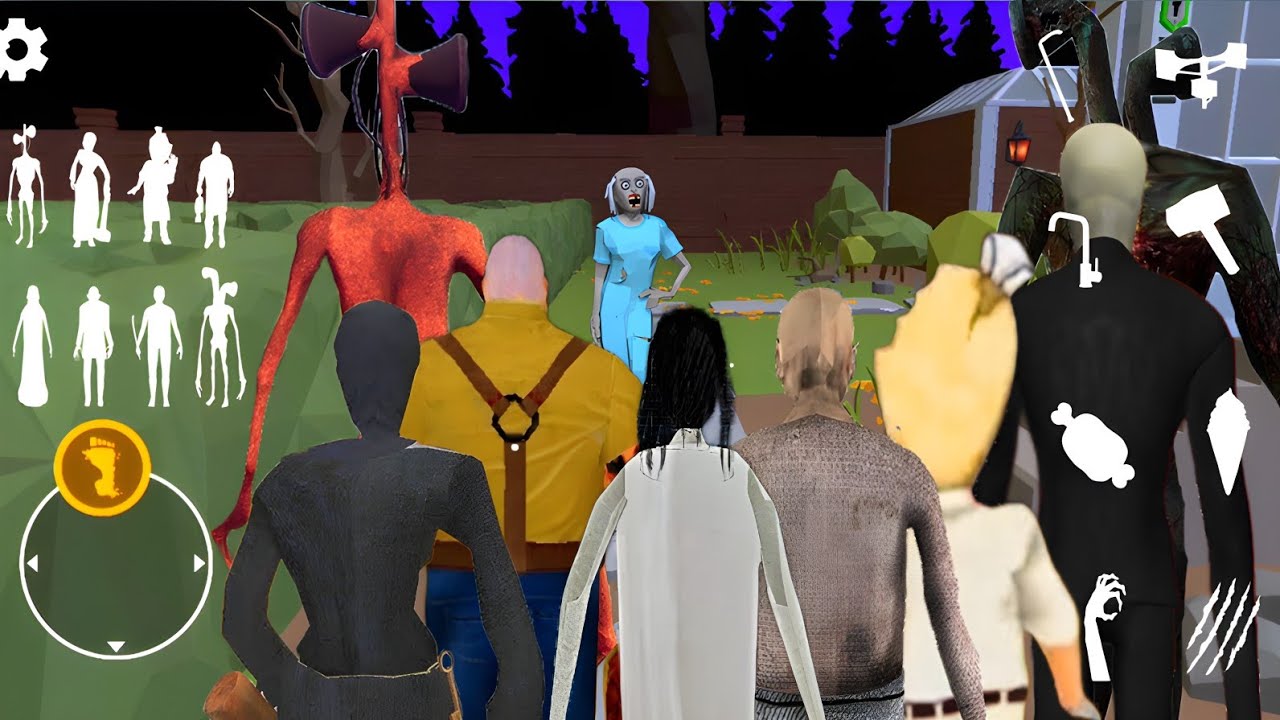 Playing As Grandpa, Evil Nun, Slendrina, Nosferatu, Siren & Pipe Head, Rod & Mr Meat In Mad Granny 