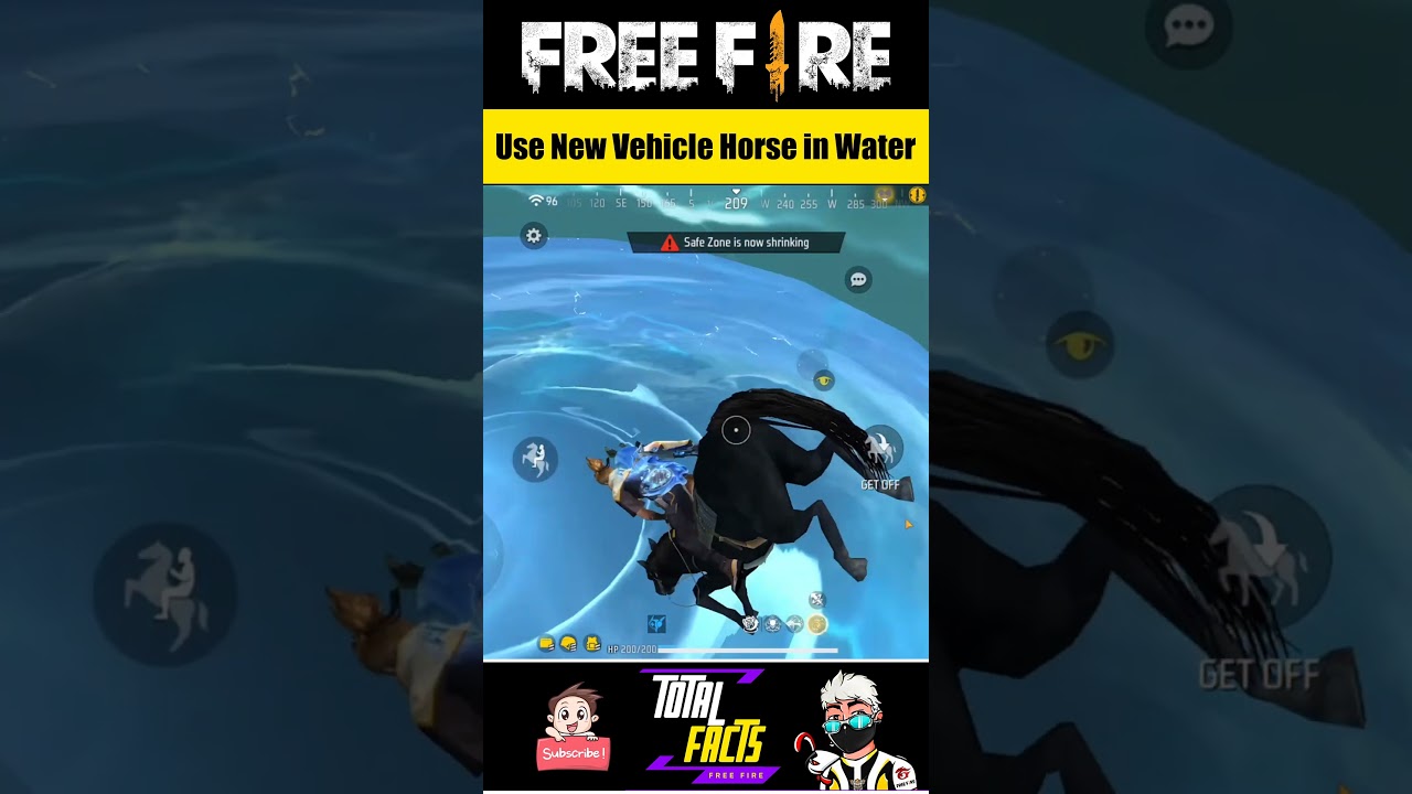 Can We Use Horse New Vehicle in Water 🤔💦 OB53 Update Free Fire