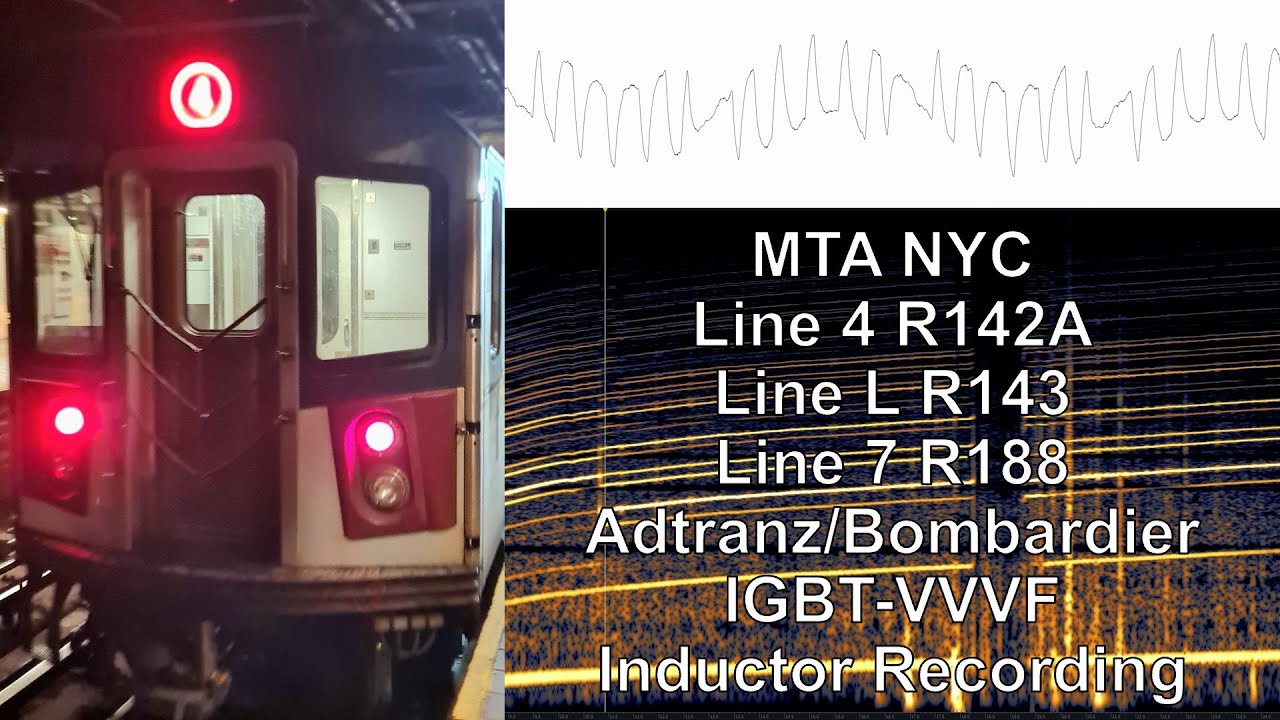 [Inductor Recording] MTA NYC R142A/R143/R188 ADtranz/Bombardier IGBT-VVVF