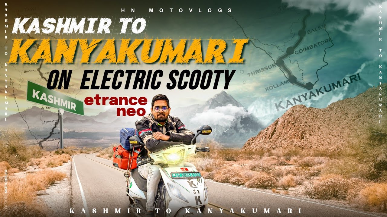 Kashmir To KanyaKumari On Electric Scooty | 4000Kms Ride | Day-1 | Jammu To Anantnag | HN motovlogs