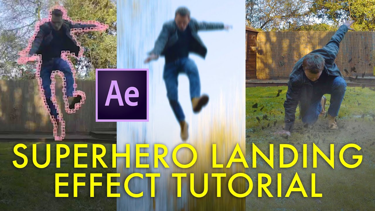 Учебник по эффекту SUPERHERO LANDING! (After Effects)