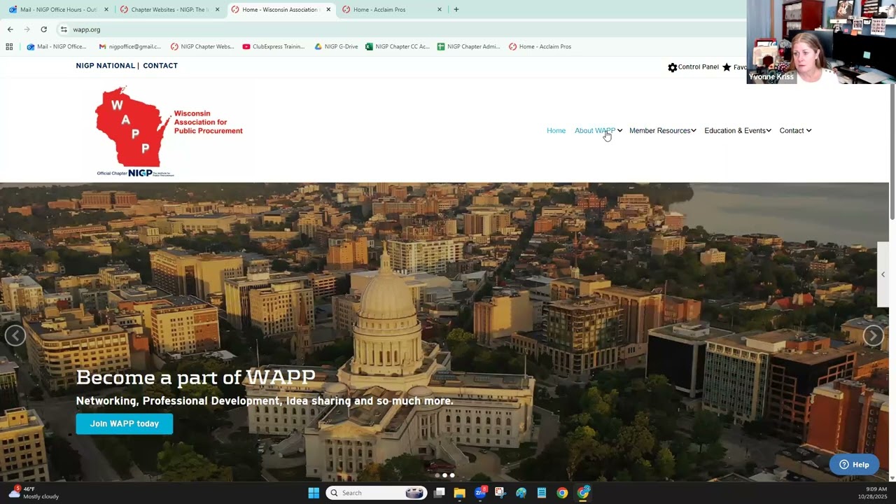 NIGP Chapter Website Program Office Hours - October 28, 2025