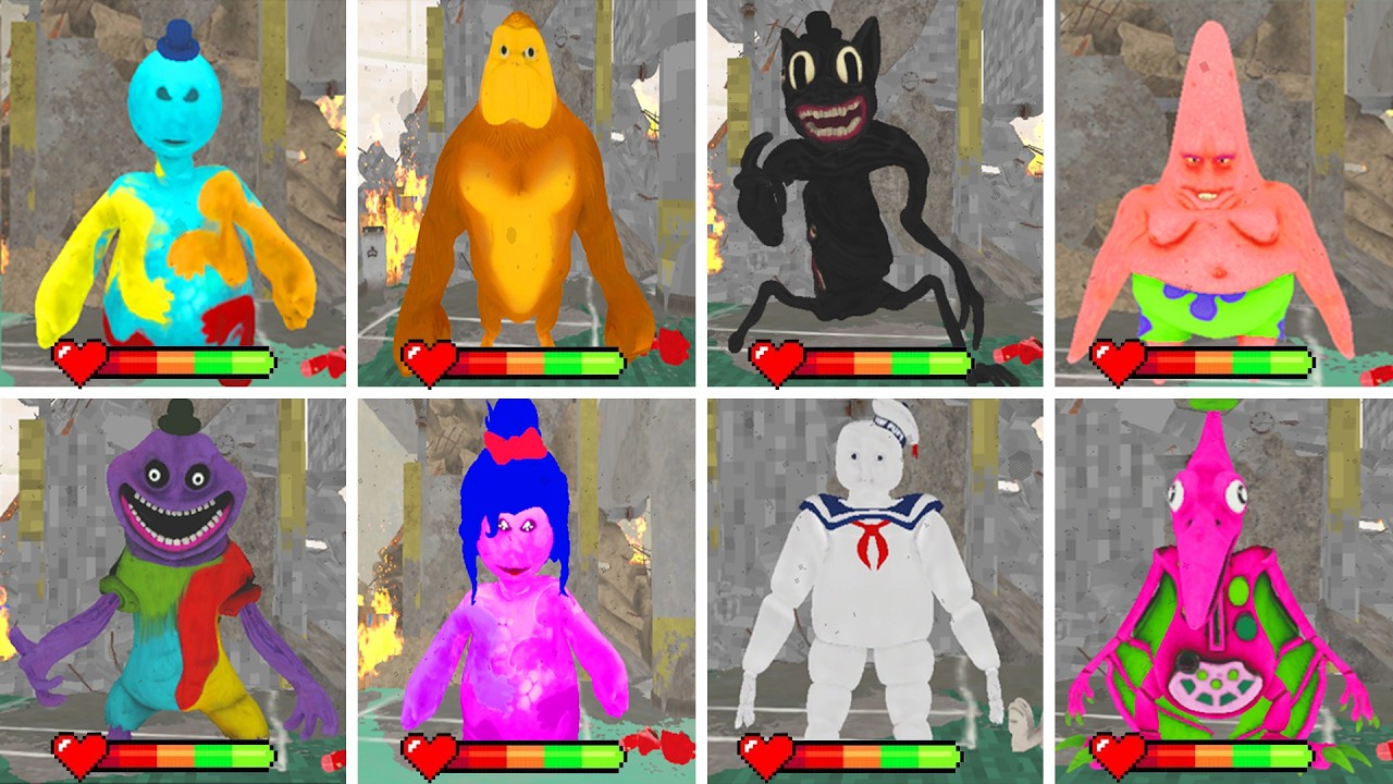 Poppy Playtime Глава 4 Новое обновление Doey: CartoonCat - Electodactyl - Patient - DoughmanFemale